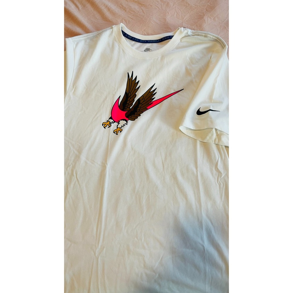 Nike USA France flag Paris Olympics pink swoosh eagle wings t shirt World Cup M